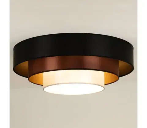 Svietidlá  - LED Stropné svietidlo LUNETA LED/26W/230V pr. 60 cm 4000K čierna/medená 606110