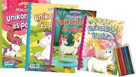 Nalepovačky, vystrihovačky, skladačky Komplet omaľovaniek Unikornisok és pónik / Jednorožce a poníky