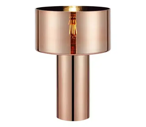 Lampy Markslöjd 109146 - Stolná lampa CORIN 1xE27/60W/230V ružovo‑zlatá 109146