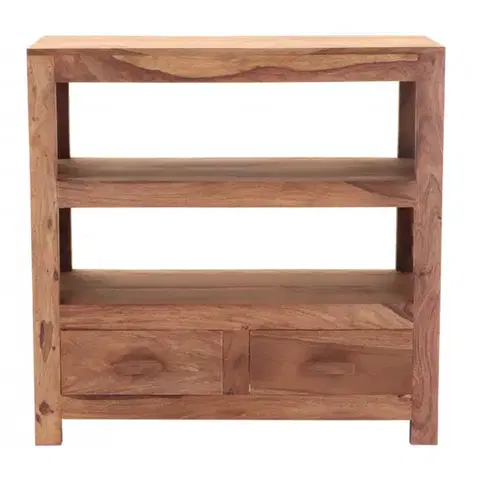 Knižnice Knižnica Kali 90x90x35 indický masív palisander