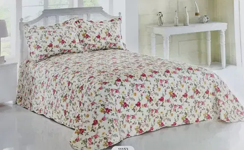 Prehozy Prehoz bavlnený Vintage rose TiaHome - 140x220cm + 1ks 50x70cm