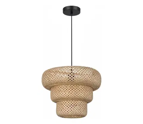 Svietidlá  Závesný luster na lanku TULUM 1xE27/15W/230V pr. 35 cm bambus ML2586