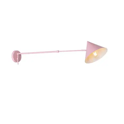 Nástenné osvetlenie Dizajnová nástenná lampa ružová nastaviteľná - Triangolo