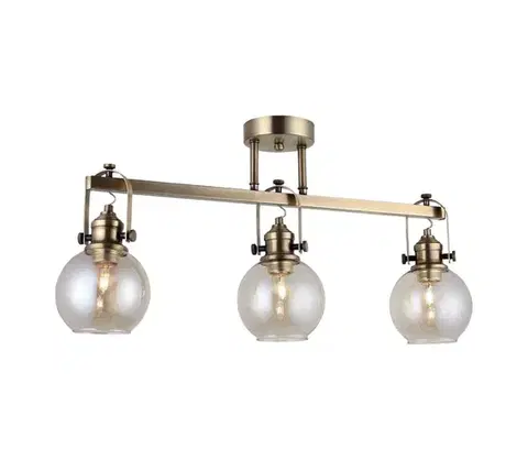 Svietidlá  Prisadený luster POLINO 3xE27/40W/230V bronzový 341LCA1124