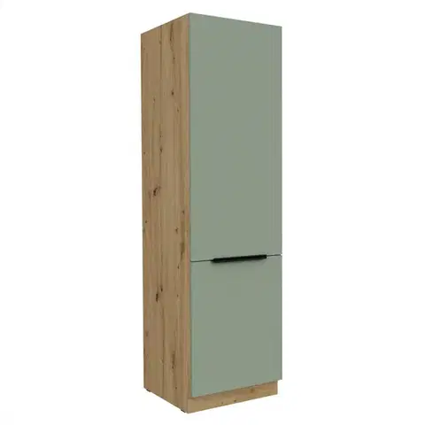 Kuchynské dolné skrinky KONDELA Arsany 60 DK-210 2F potravinová skriňa aquamarine / dub artisan