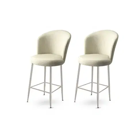 Barové stoličky Bar Stool Set (2 Pieces) Alte - Grey, Chrome