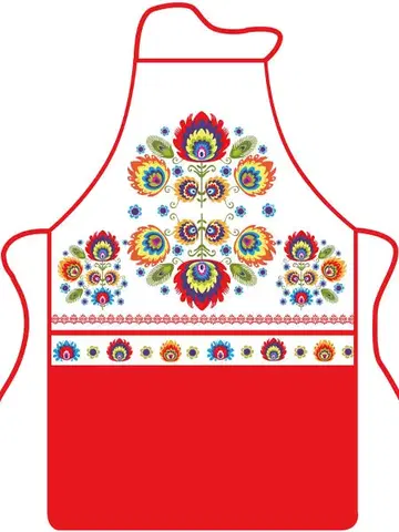 Zástery MAKRO - Zástera FOLK červená, textil K2267B