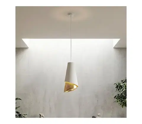 Svietidlá EMIBIG Závesný luster MODA 1xE27/15W/230V biela/zlatá 1618/1