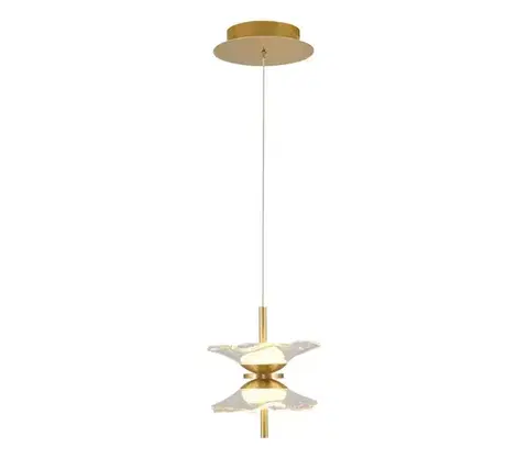 Svietidlá  LED luster na lanku BUTTERFLY 2xLED/5W/230V 3000K zlatý 414LRC1357