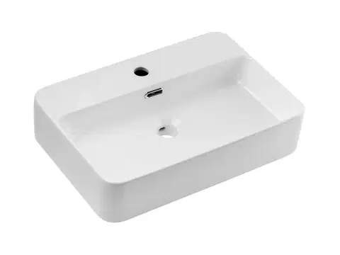 Umývadlá ArtCom Keramické umývadlo TRUST 2 E-6282 | biely lesk 55 cm
