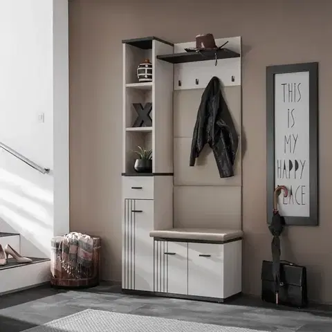 Predsieňový nábytok Predsieňový nábytok Hugo V Cc Hg5+P2 Vankúš Kašmír/Čierna