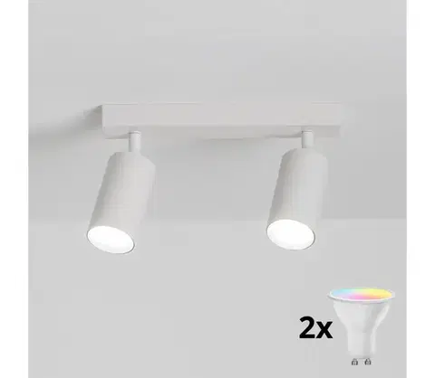 Svietidlá BRILAGI - LED RGBW Stmievateľné bodové svietidlo SELE 2xGU10/4,8W/230V biela BG0806+2xAI2382