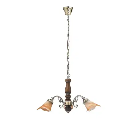 Svietidlá Rabalux 7093 - Luster na reťazi RUSTIC 3 3xE14/40W/230V