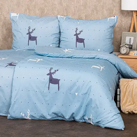 Obliečky 4Home Bavlnené obliečky Deer in Love, 220 x 200 cm, 2 ks 70 x 90 cm