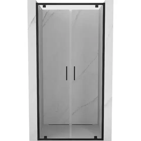 Sprchovacie kúty MEXEN - Exo sprchové dvere krídlové 70, transparent, čierna 8182-070-000-70-00