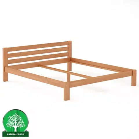 Drevené postele Posteľ borovica LK105–200x200 jelša
