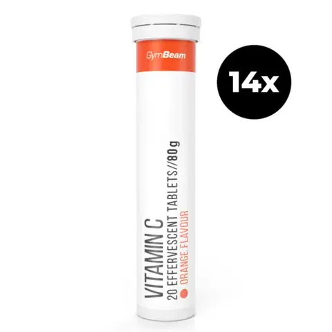 Vitamín C GymBeam Vitamín C 1000 mg šumivý 14 x 20 tab čierne ríbezle