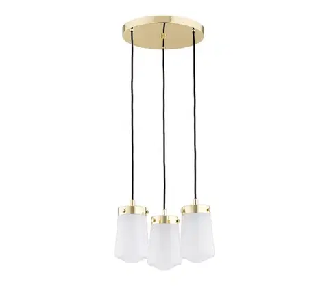 Svietidlá Argon 6164 - Luster na lanku PASADENA 3xE27/15W/230V zlatá/biela 6164