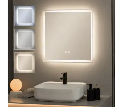 Kúpeľňové zrkadlá BRILAGI - LED stmievateľné kúpeľňové vyhrievané zrkadlo s podsvietením BELLA LED/16W/230V 60x60 cm IP44 FG-GM1106-B-16W
