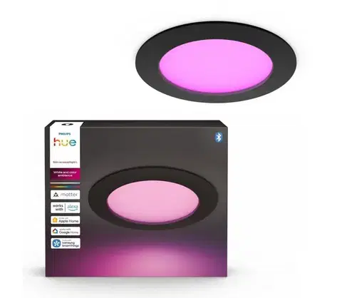 Svietidlá Philips -LED RGBW Stmievateľné kúpeľňové podhľadové svietidlo Hue SLIM LED/12W/230V IP44 8721103109415