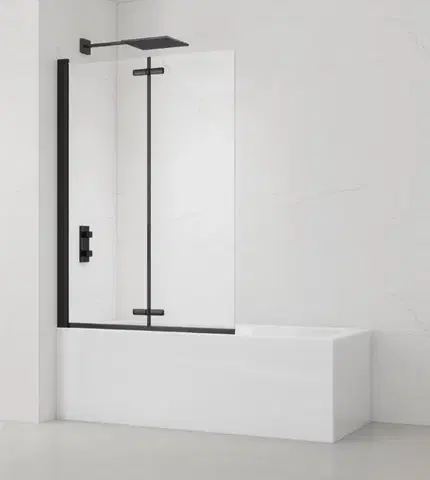 Sprchové dvere Vaňová zástena SAT SK 150x105 cm čierna SATVZSKNEW105C SATVZSKNEW105C