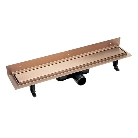 Sprchovacie kúty Laveo - Basso - sprchový žľab nástenný 60 cm, ružové zlato COB_861D