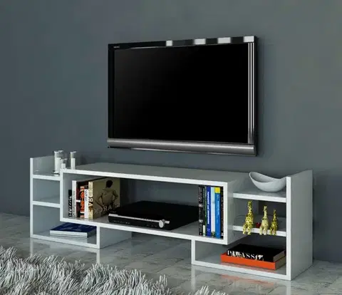 Obývacie steny TV skrinka / Obývacia stena Sema - White