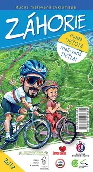 Slovensko a Česká republika Záhorie - Ručne maľovaná cyklomapa