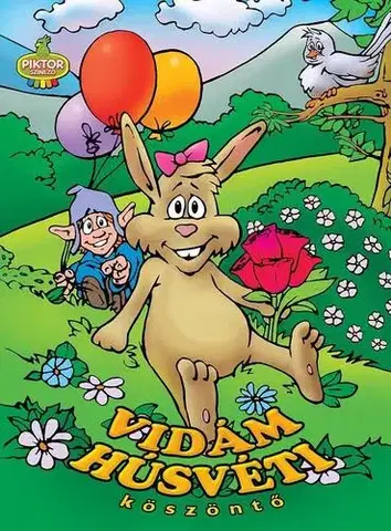 Nalepovačky, vystrihovačky, skladačky Vidám húsvéti köszöntő