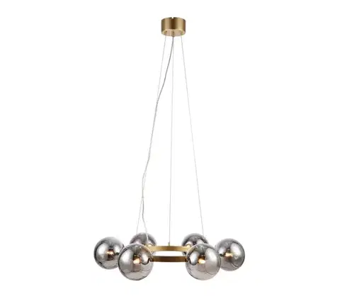 Svietidlá Markslöjd 108050 - Luster na lanku CIRCLE 6xG9/20W/230V zlatá 108050