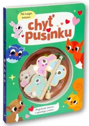 Leporelá, krabičky, puzzle knihy Chyť pusinku! Päť malých králikov