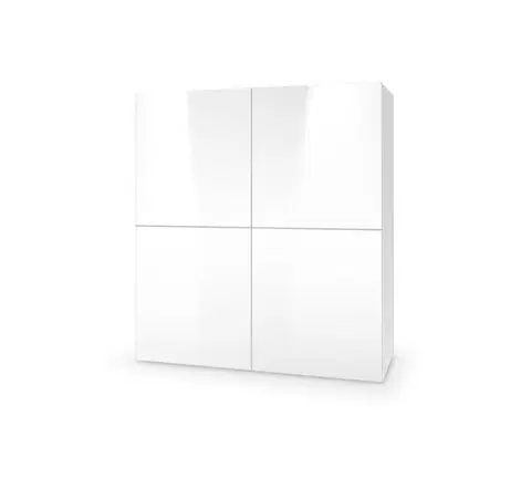 Komody HALMAR Livo KM-100 komoda biela / biely lesk