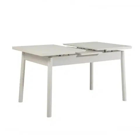 Jedálenské stoly Extendable Dining Table Santiago Masa White