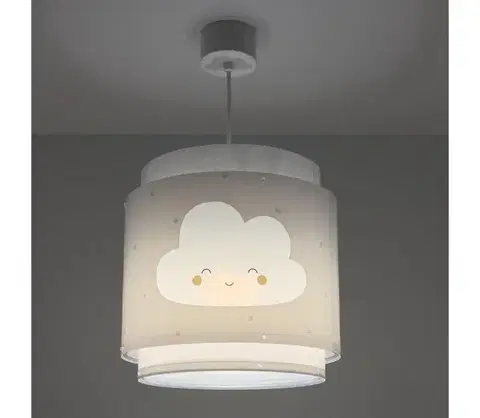 Svietidlá Dalber 76012E - Detský luster BABY DREAMS 1xE27/15W/230V šedá 76012ME
