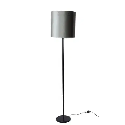 Stojace lampy Stojacia lampa čierna so zeleným zamatovým tienidlom 40 cm - Simplo