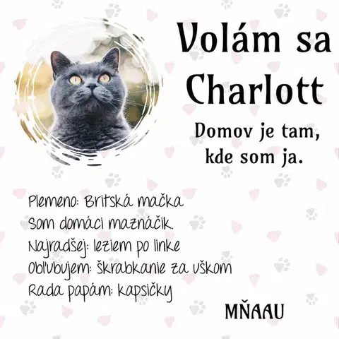 Tabuľky s venovaním (darčeky) Obraz na stenu - Tabuľka o mačke s fotkou, menom a vlastným textom
