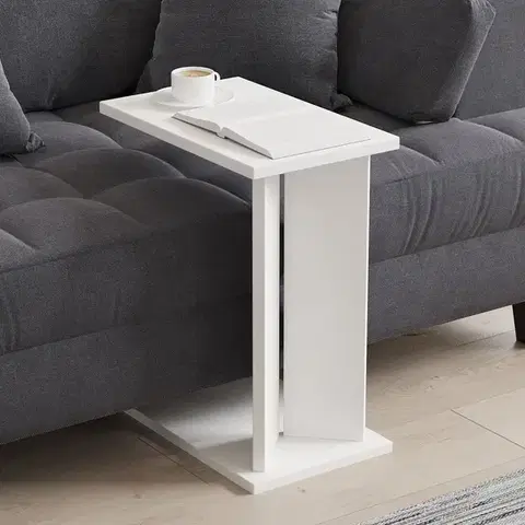 Konferenčné stolíky Príručný stolík / Odkladací stolík Lun - White