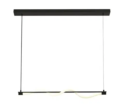 Svietidlá Searchlight 57211BK - LED Luster na lanku SERPENT LED/15W/230V čierna 57211BK