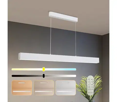 Svietidlá BRILAGI - stmievateľný LED luster SLEEKLINE SMART LED/40W/230V Wi-Fi Tuya biely + diaľkové ovládanie BRI111