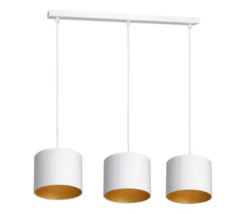 Svietidlá  Luster na lanku ARDEN 3xE27/60W/230V biela/zlatá 3448