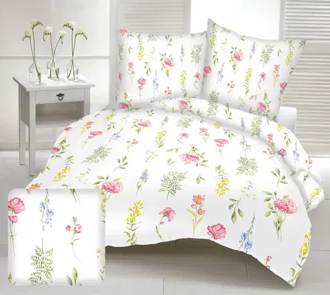 Obliečky Obliečky krepové Rimini TiaHome - 1x Vankúš 90x70cm, 1x Paplón 140x200cm