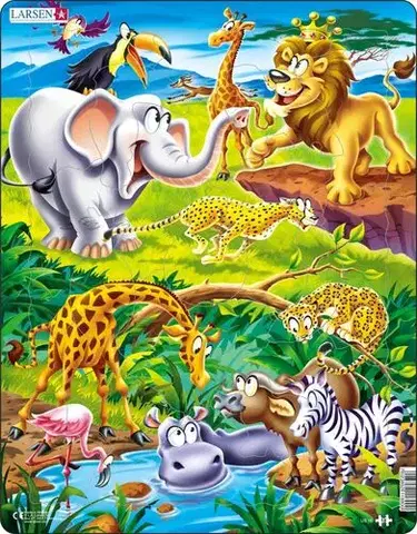 LARSEN puzzle Larsen Puzzle Puzzle Safari detské Larsen US16-ZZ