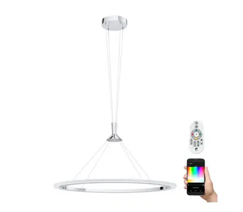 Svietidlá Eglo 98427 - LED RGB stmievateľný luster na lankách HORNITOS-C LED/37W/230V + DO 98427