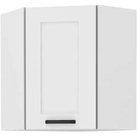 Kuchynské skrinky visiace Skrinka do kuchyne LUNA biely/biely 60X60 GN-72 2F (45°)
