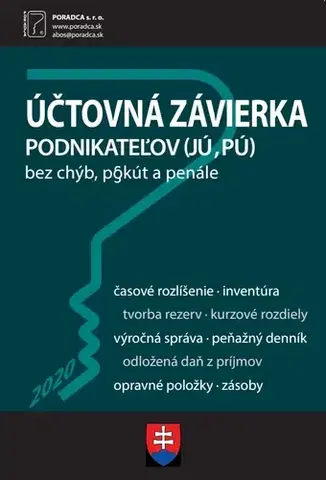 Dane, účtovníctvo Účtovná závierka v JÚ a PÚ (Účtovná závierka pre podnikateľov za rok 2020) - Ivana Hudecová