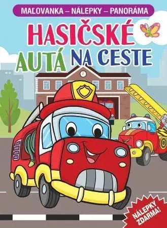 Nalepovačky, vystrihovačky, skladačky Hasičské autá na ceste