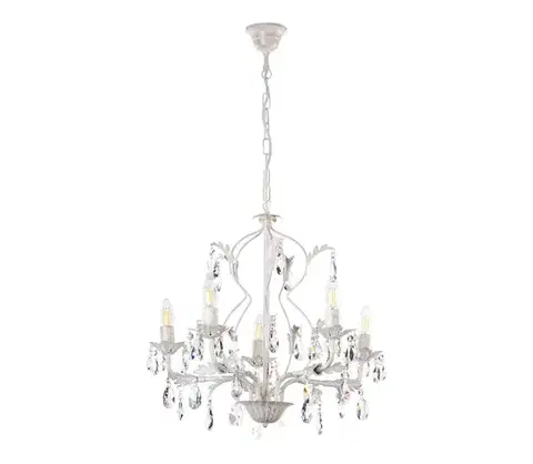 Svietidlá ONLI - Luster na reťazi TERESA 5xE14/6W/230V biela 4670/5A