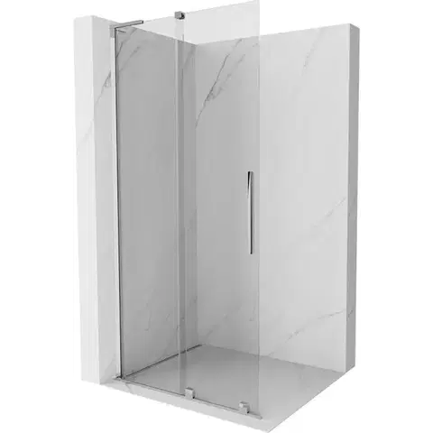 Sprchové dvere MEXEN/S - Velar L Sprchová zástena posuvná Walk-in 100 x 200, transparent 8 mm, chróm 871-100-003-03-01