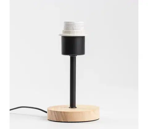 Lampy BRILAGI - Stolná lampa NUBILA WOOD 1xE27/25W/230V dub/čierna BRI134