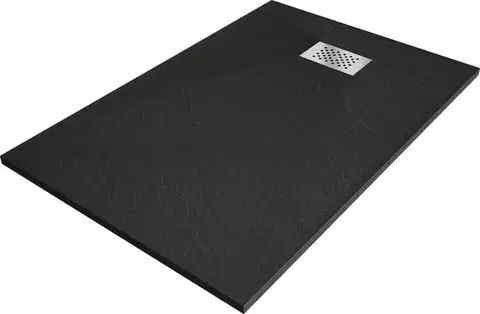 Vane MEXEN/S - Hugo sprchová vanička SMC 120x70, čierna, krytka nerez 42707012-X